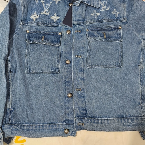 Louis Vuitton Blue Lapel Denim Jacket - Picture 4 of 11